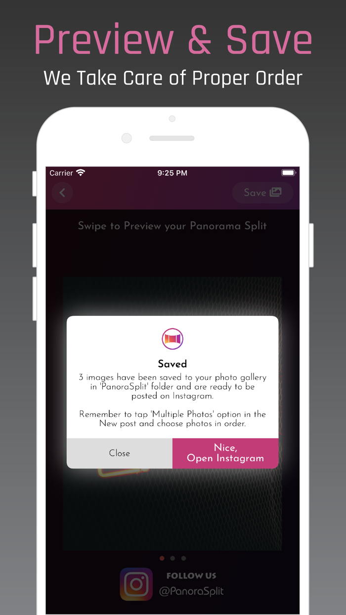 PanoraSplit for Instagram