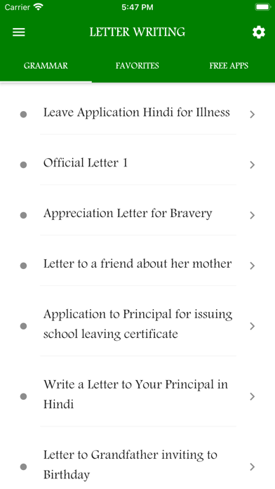 Hindi Letter Writing Screenshot