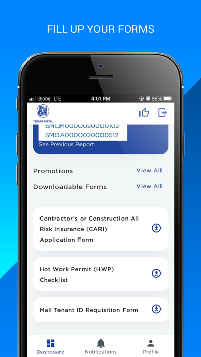 SM Tenant Portal Screenshot