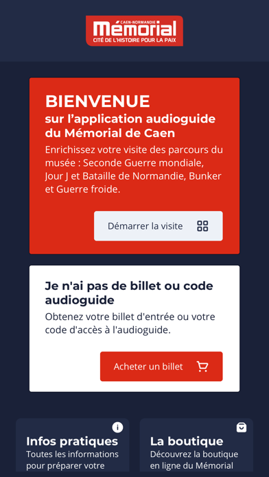 Caen Memorial audioguide Screenshot