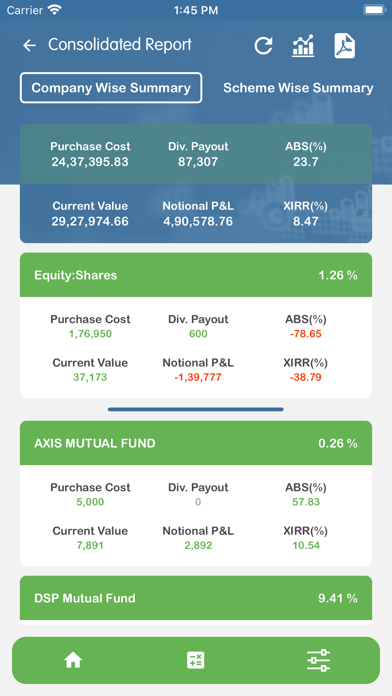 VCare Investment Screenshot