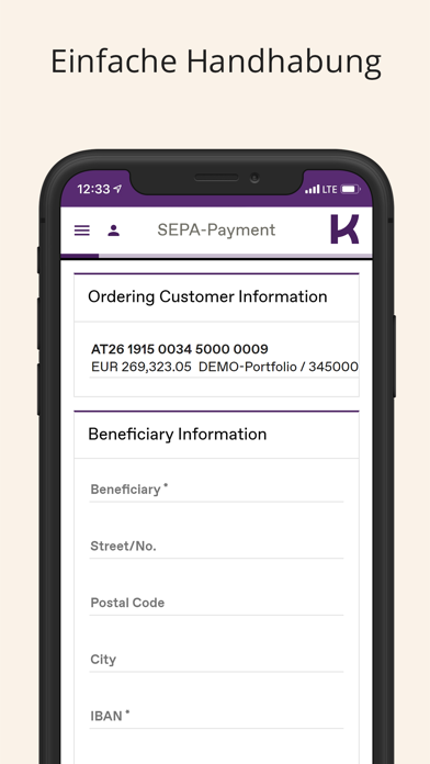 Kathrein mobile banking Screenshot
