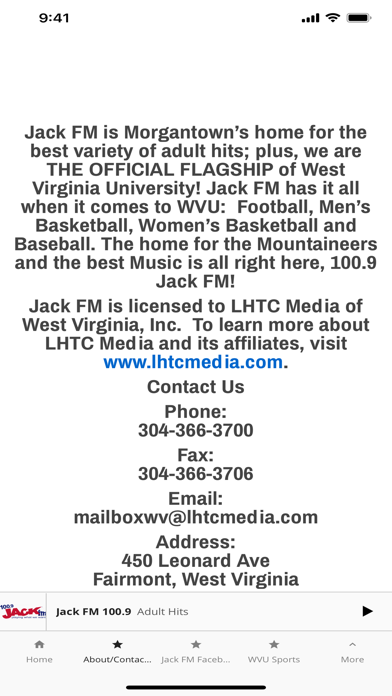 Jack FM 101 - Morgantown Screenshot
