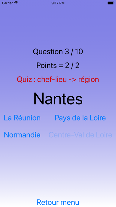 Quiz régions de France Screenshot