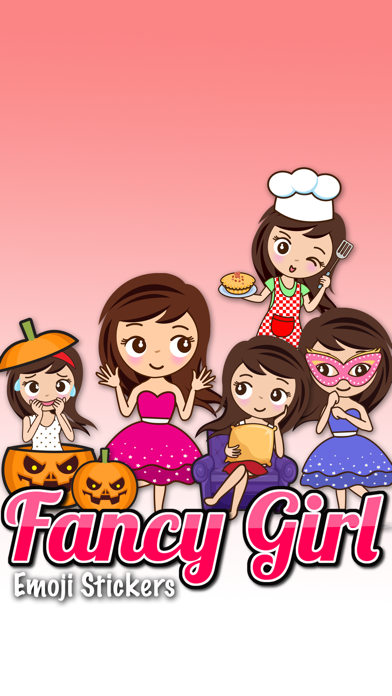 Fancy Girl Emoji Stickers Screenshot