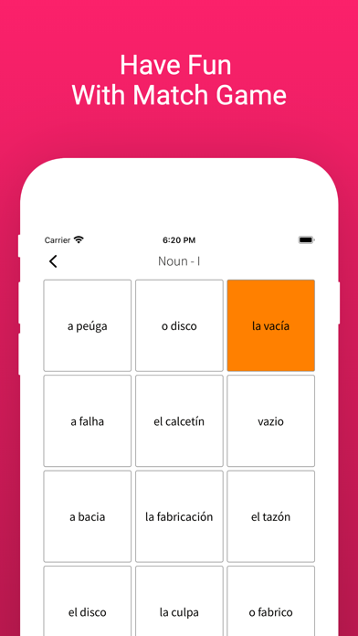 Portuguese Spanish Words Screenshot