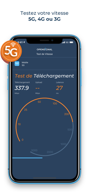 ‎Test de vitesse Opensignal Capture d'écran