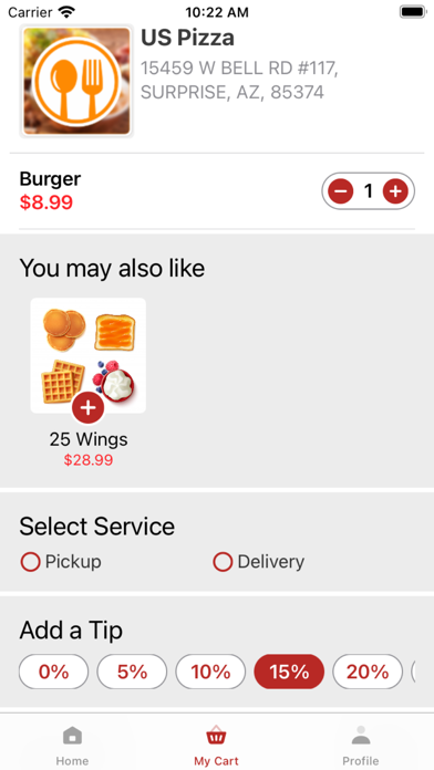 US Pizza Screenshot