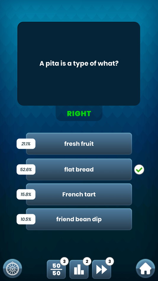 #3. Trivia Quiz Multiple Lifelines (iOS) Podle: Nikunj Kavathiya