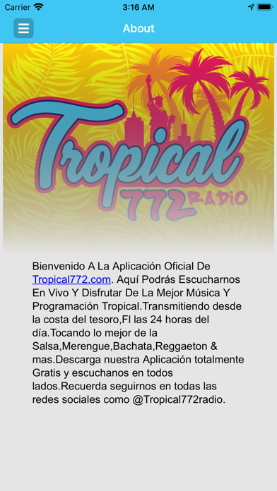 Tropical 772 Radio Screenshot