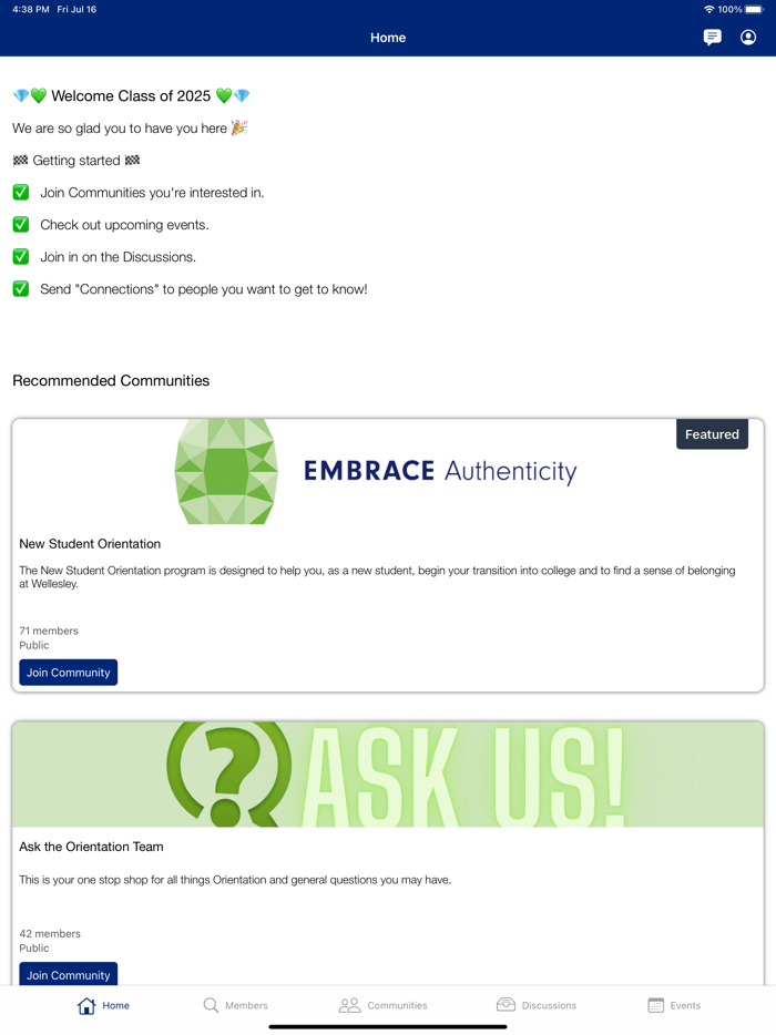 Wellesley Orientation