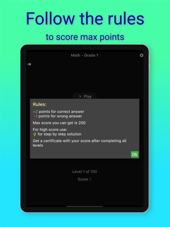 1st Grade Math Challenge iPad screenshot 4 - Education app