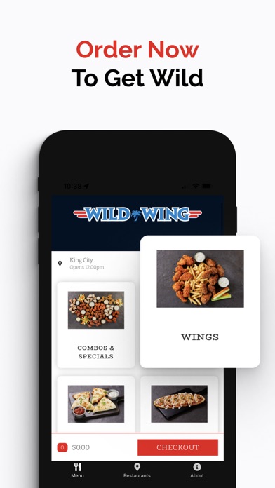 Wild Wing Online Ordering Screenshot