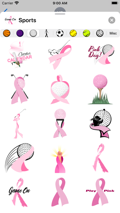 Breast Cancer Sport Ribbons Screenshot