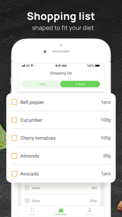 PEP: Vegan - Diet meal plan Screenshot