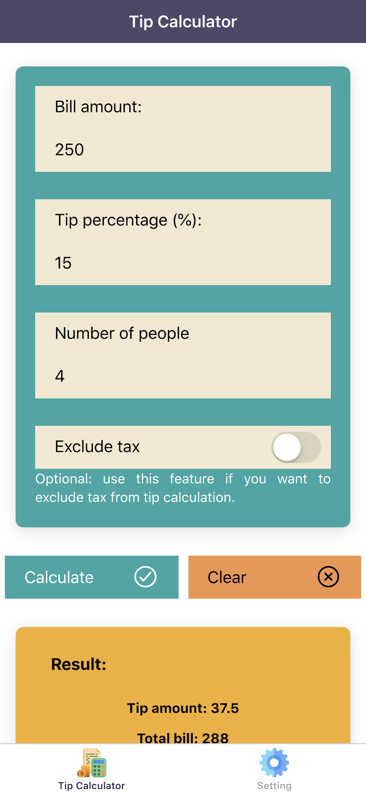 Tip Calculators App
