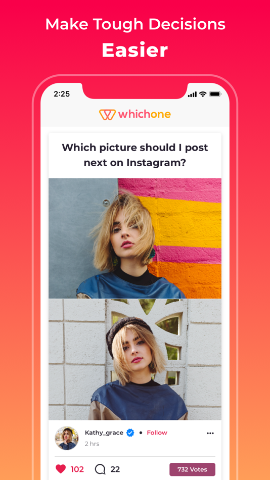 #1. WhichOne - Compare with Polls (iOS) By: Brandon Barooah