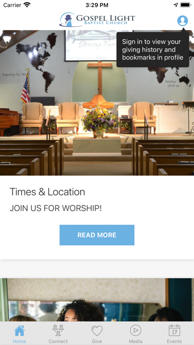 Gospel Light Baptist Church Screenshot