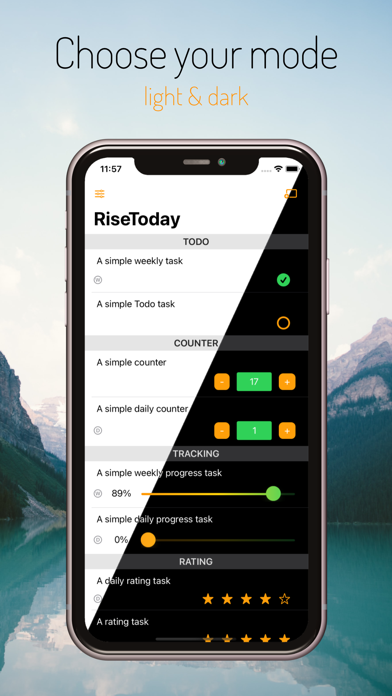 RiseToday: Stick to your Goals Screenshot