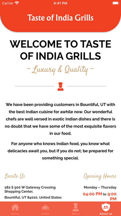 Taste of India Grill Utah Screenshot