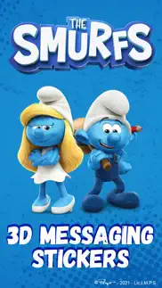 the smurfs: 3d stickers iphone screenshot 1