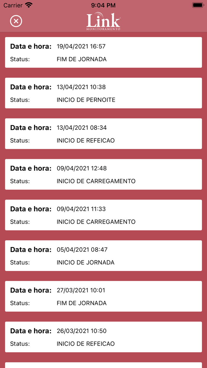 Link Controle de Entregas