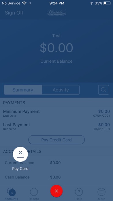 VISA Clinchfield FCU Screenshot