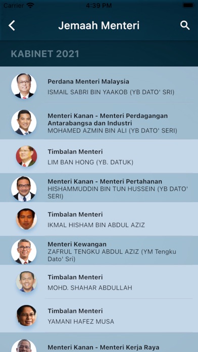 Kabinet Malaysia Screenshot