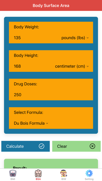Body Calculator Pro Screenshot