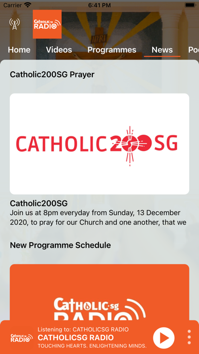 CatholicSG Radio Screenshot