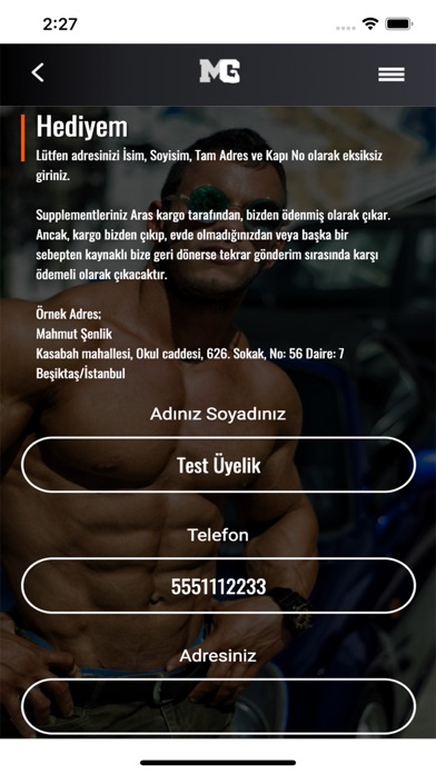 MG Fitness Screenshot