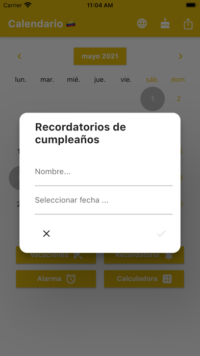 Calendario Colombia 2024 Screenshot