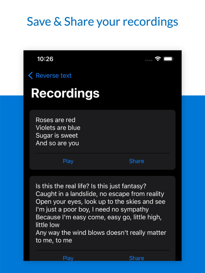 Reverse Audio Recorder