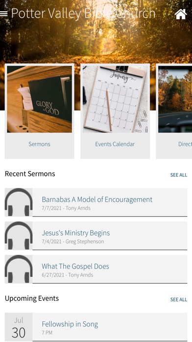 Potter Valley Bible Screenshot