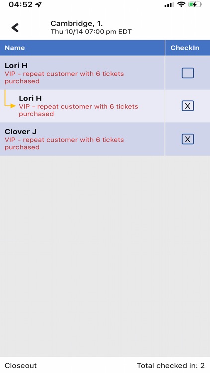 Yaymaker Checkin