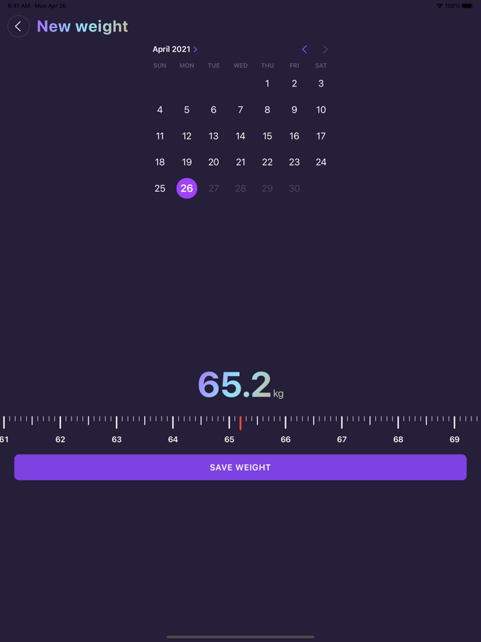 Weight Goals and BMI Calculator