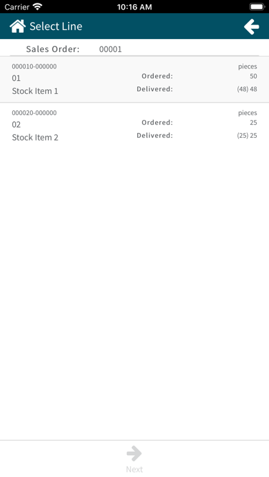 Epicor iScala Warehouse Screenshot