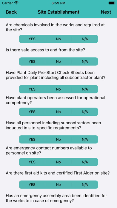 SITE RISK ASSESSMENT Screenshot