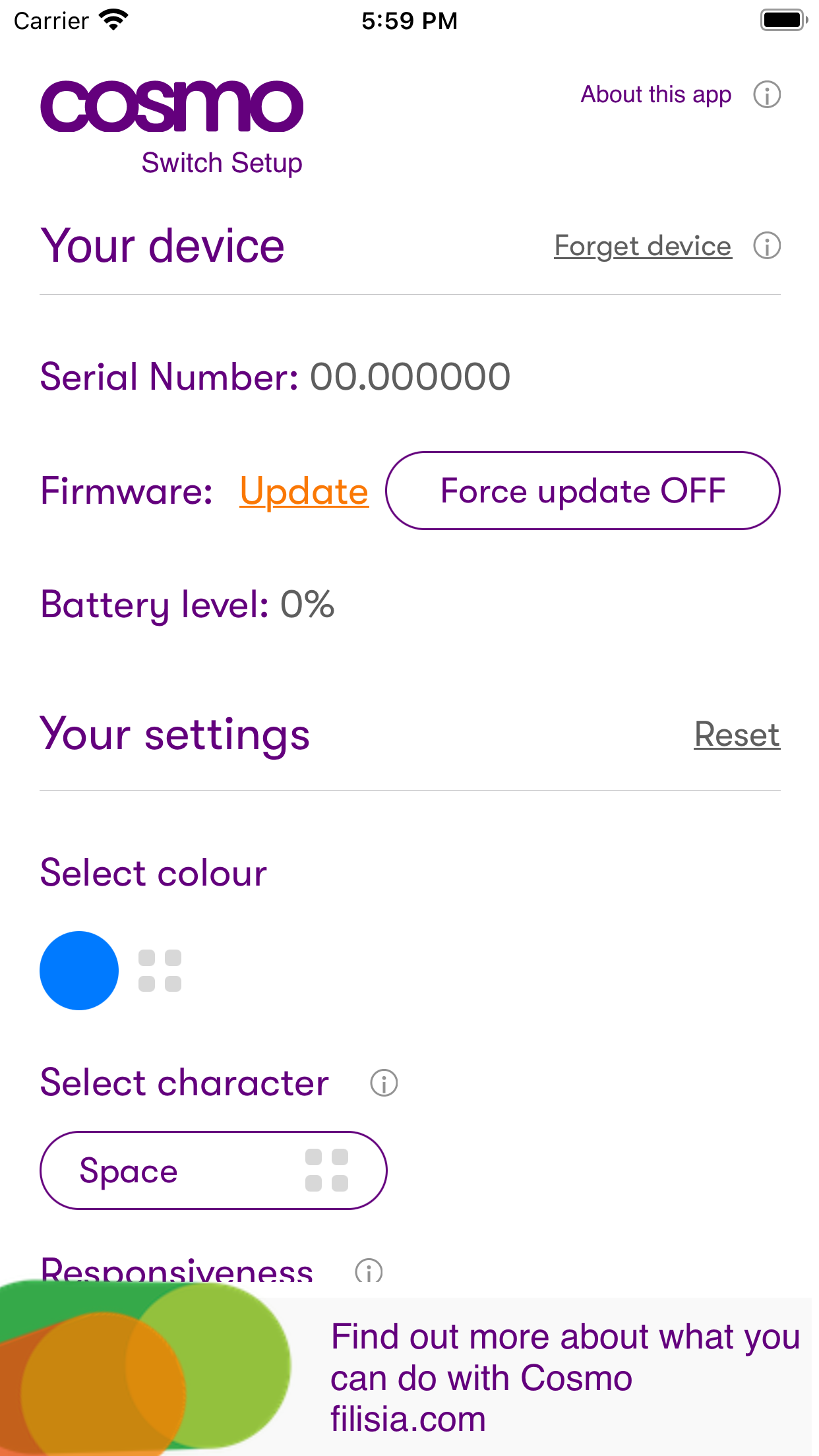 Cosmo Switch setup