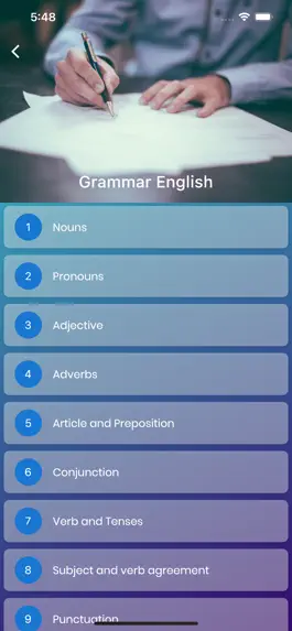 Game screenshot Grammar Quiz with Explanation apk
