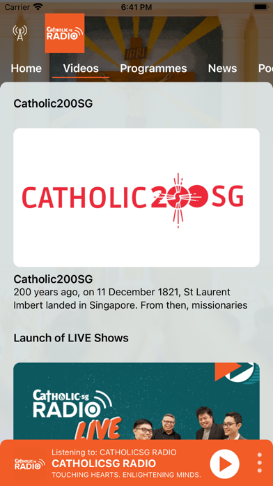 CatholicSG Radio Screenshot