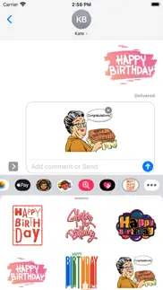 elegant birthday stickers iphone screenshot 1