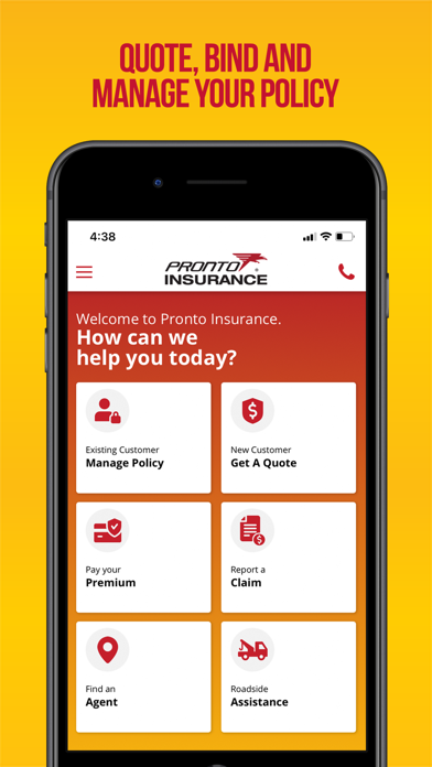 Pronto Insurance Screenshot