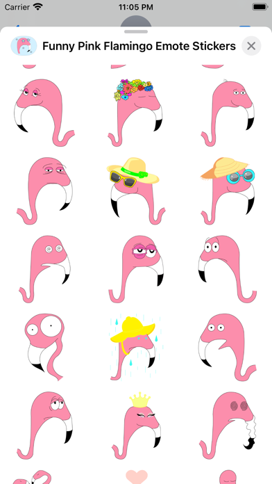 Funny Pink Flamingo Stickers Screenshot