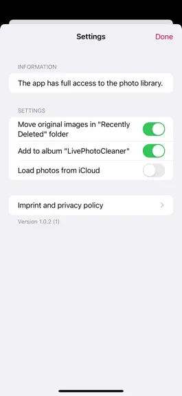 Game screenshot Live Photo Cleaner hack