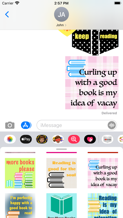 I love books stickers Screenshot