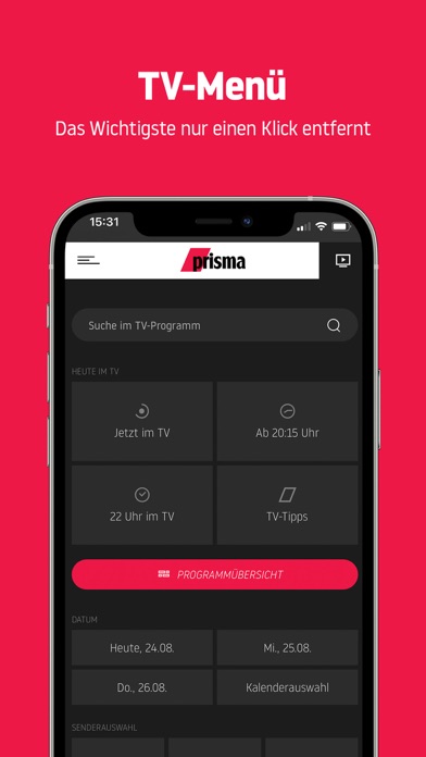prisma – deine TV-Programm-App Screenshot