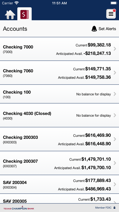 Texas Champion Bank Business Screenshot