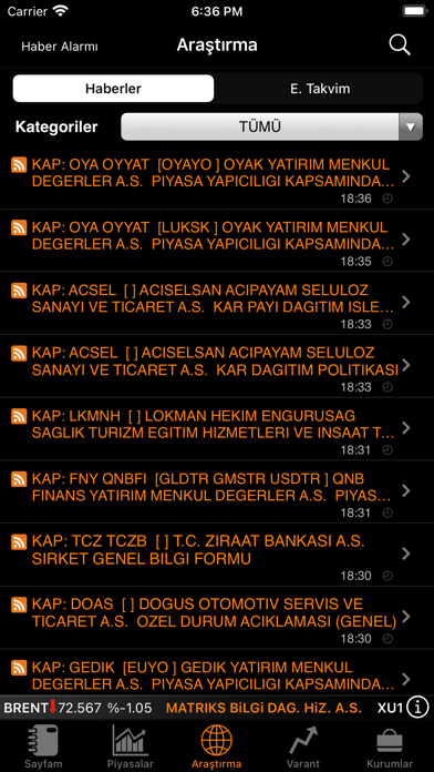 Matriks Mobil Finans Screenshot