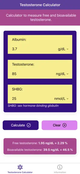 Game screenshot Testosterone Calculator Pro mod apk